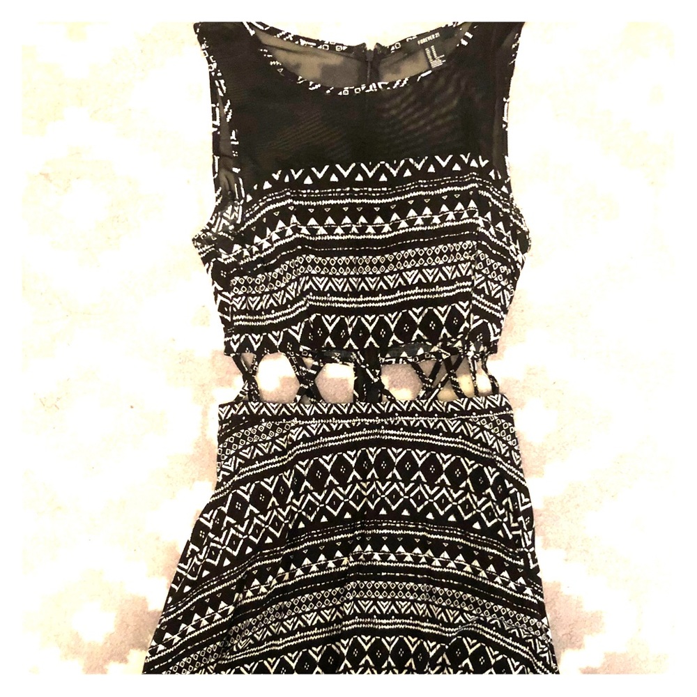 Tribal hi-low maxi dress